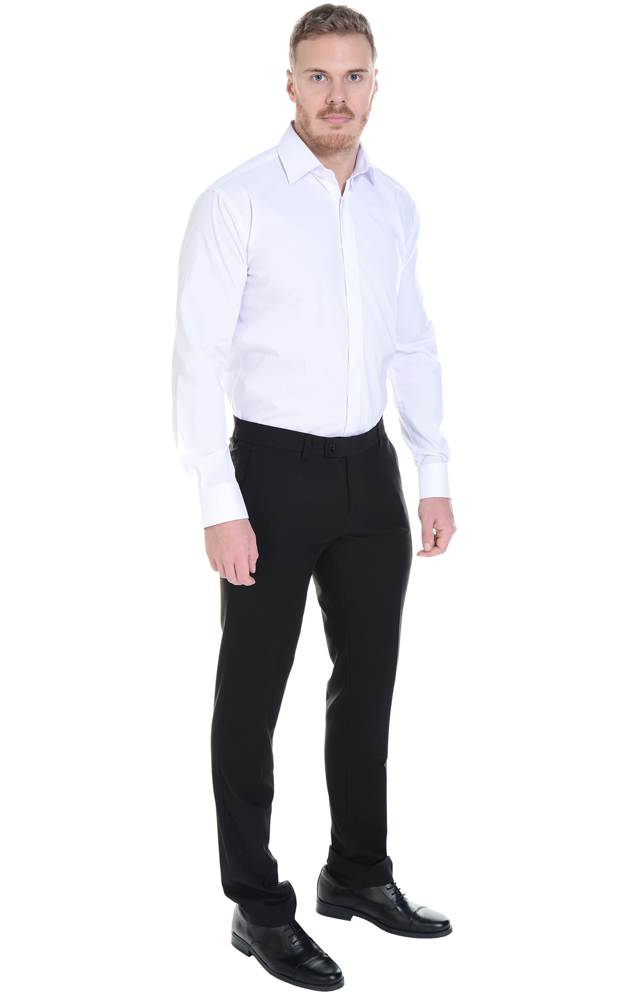 4958026 Рубашка мужская  white El-Risto  Корпоративная одежда  размер 44/182-188  - Вид №6