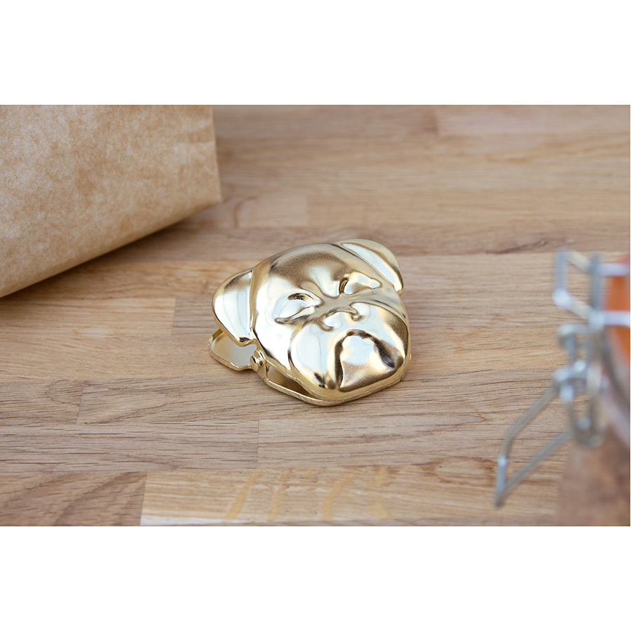 SK GRIPDOG1 Зажим для пакетов bulldog, латунь Suck UK  - Вид №3