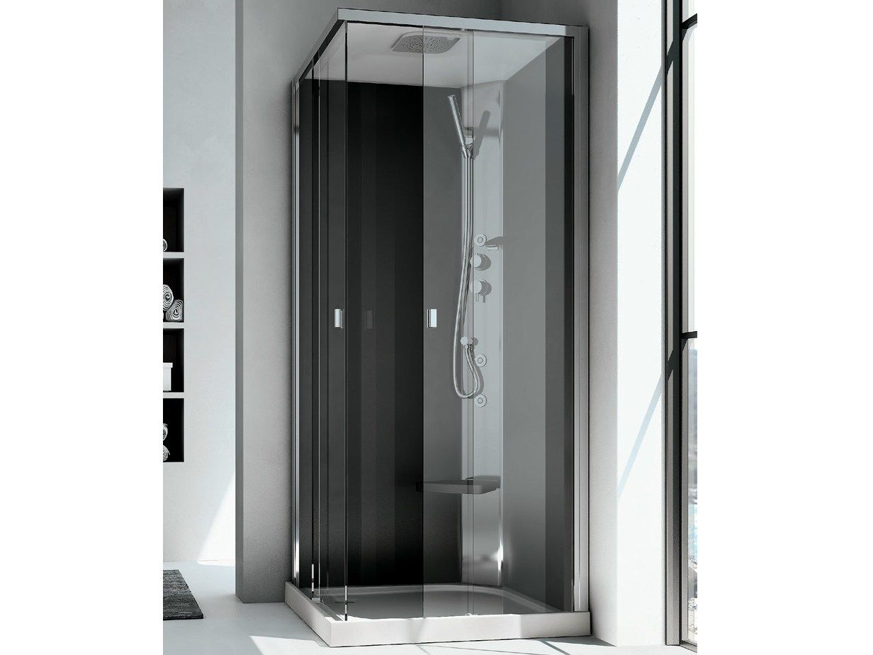 Многофункциональная угловая душевая кабина с гидромассажем Gruppo Geromin Sound ARCH-00065177 - Вид №1