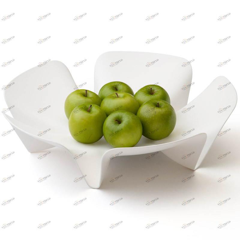 Ваза для фруктов белая Flower QUALY - 00-3869547 Белый 