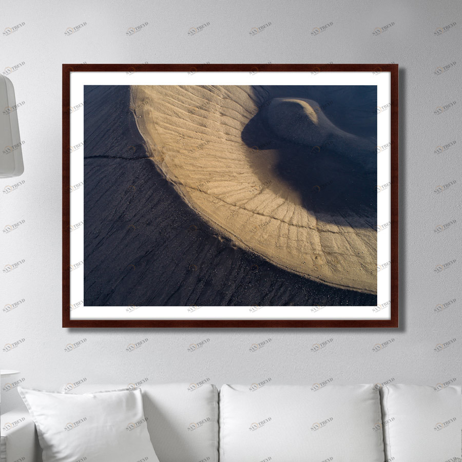 Фотокартина в деревянной раме 130х102 см Sand crator in Iceland КАРТИНЫ В КВАРТИРУ  264768 Белый;коричневый;разноцветный 