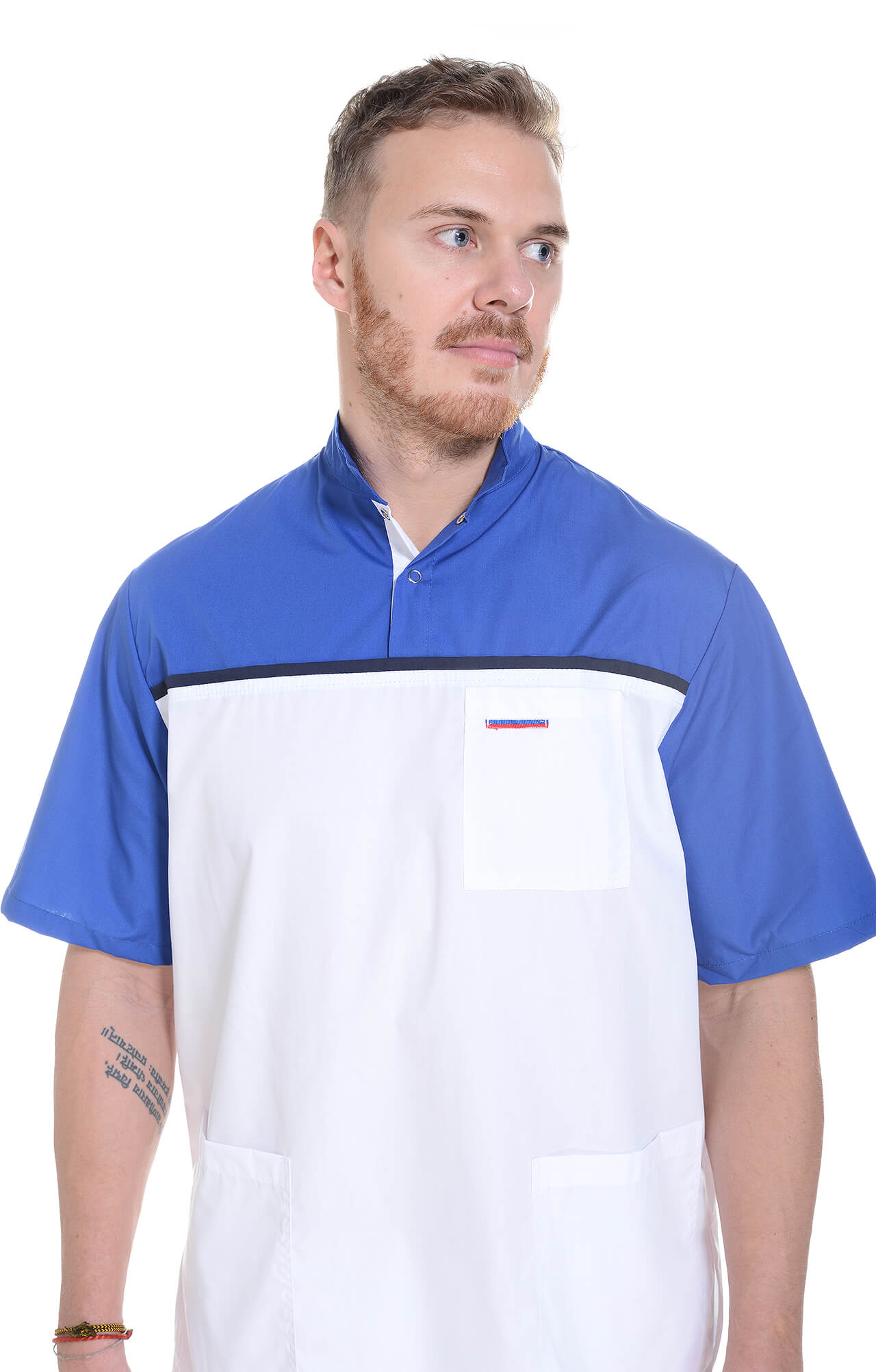 61952 Костюм "Лидер" белый василек  Медицинская одежда  размер 64-66/170-176 Спецодежда  - Вид №16