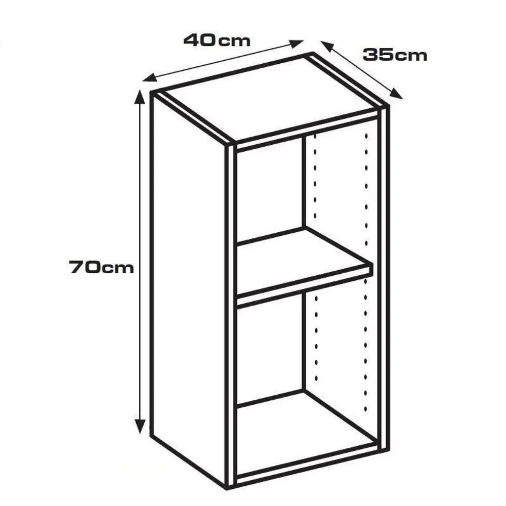 Каркас навесной 40x70x35 см, ЛДСП, цвет белый 17911628 STLM-2008558 DELINIA  - Вид №6