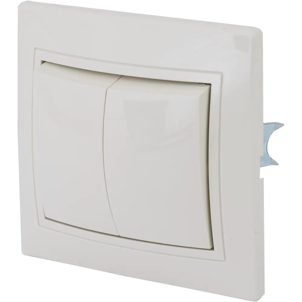 Выключатель встраиваемый TDM ELECTRIC Таймыр с двумя клавишами в бежевом цвете 85591342 STLM-0064427