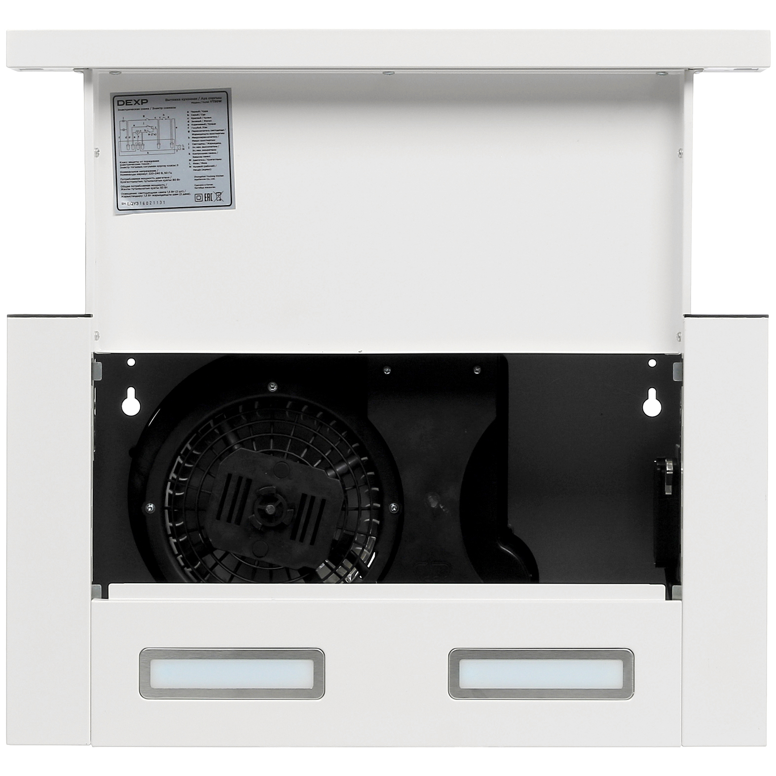 5410174 Вытяжка телескопическая DEXP YT50W белый/белый STDN-0067585 - Вид №9