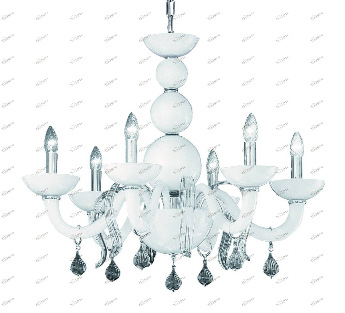 Подвесная люстра Ideal Lux Windsor SP6 IDEAL LUX ДИЗАЙНЕРСКИЕ, WINDSOR 057456 Белый 