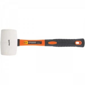 Киянка резиновая 680г белая резина, фиберглассовая рукоятка SPARTA