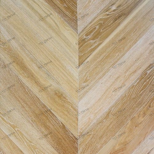 Паркет Ёлка Marco Ferutti Louvre Беленый Дуб с брашью (Текстурированная) 585х125 мм 2600700098