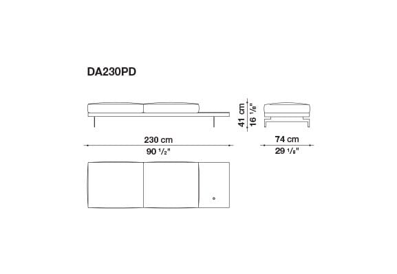 3-местный тканевый диван с полуостровом B&B Italia док ARCH-00061121 - Вид №74
