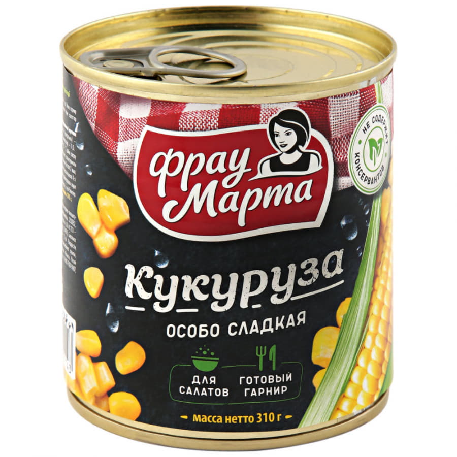 Кукуруза Особо сладкая сахарная Фрау Марта 310 г Santreyd 10802