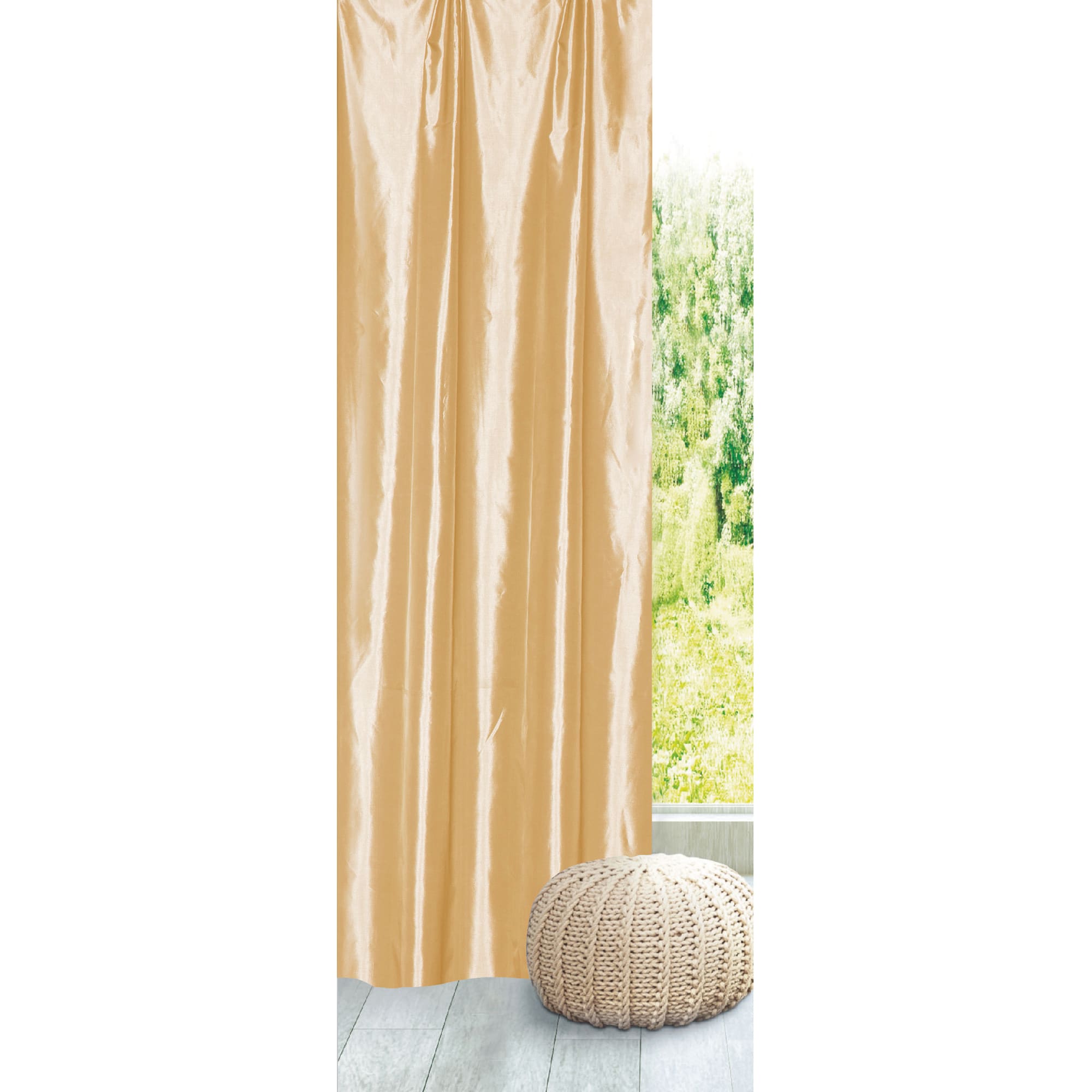 82111945 Штора на ленте «Taffy Gold», 140х260 см, однотон, цвет золотой Santreyd  - Вид №3