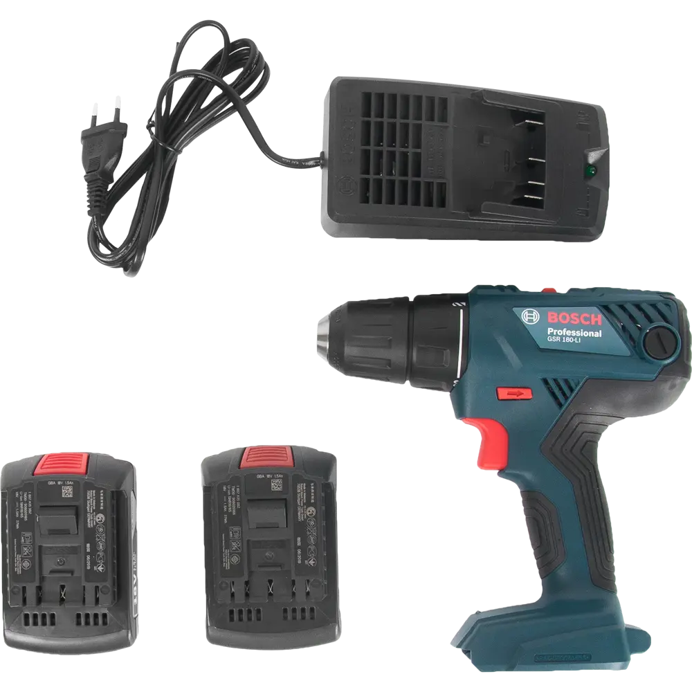 Дрель-шуруповерт аккумуляторная Bosch GSR 180, 18 В Li-ion 2x1.5 Ач 82449658 STLM-2159903 BOSCH PROFESSIONAL  - Вид №4