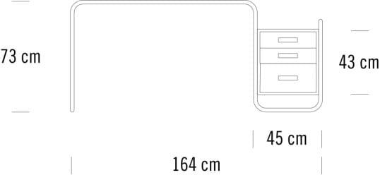Прямоугольный стол с ящиками THONET S 285 ARCH-00023642 - Вид №2