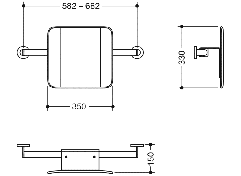 900.51.900XA поддержка спины HEWI Stützen  - Вид №2