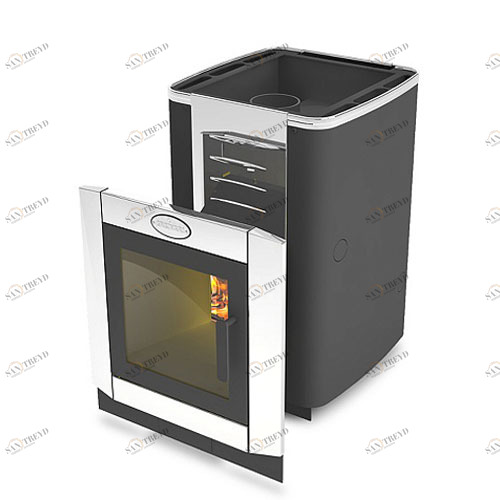 Печь для бани на дровах Кирасир 15 Intro Silver Santreyd 35