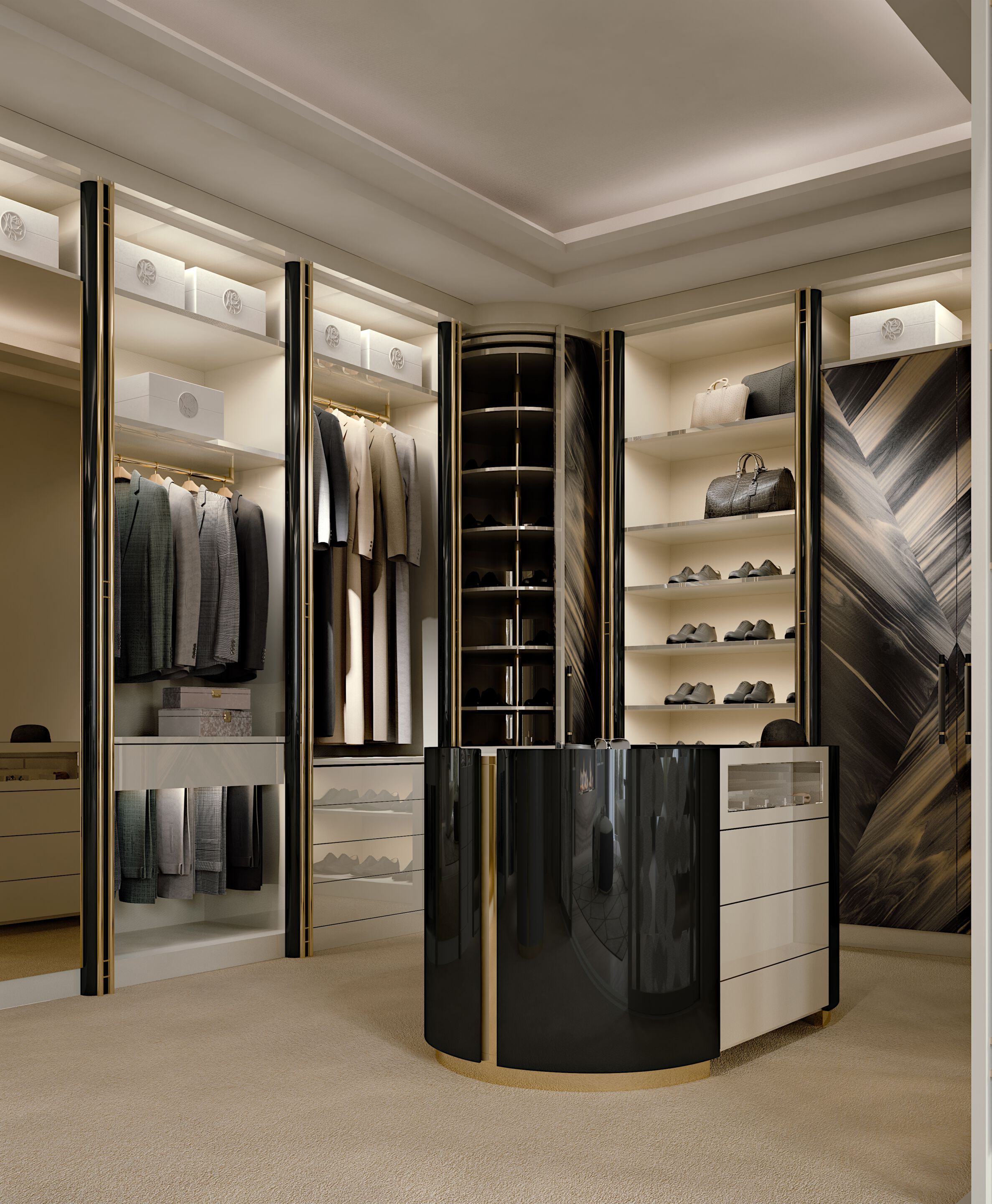 Деревянный и стеклянный островной комод Bizzotto Italia Atmosphera ARCH-00079086 - Вид №2