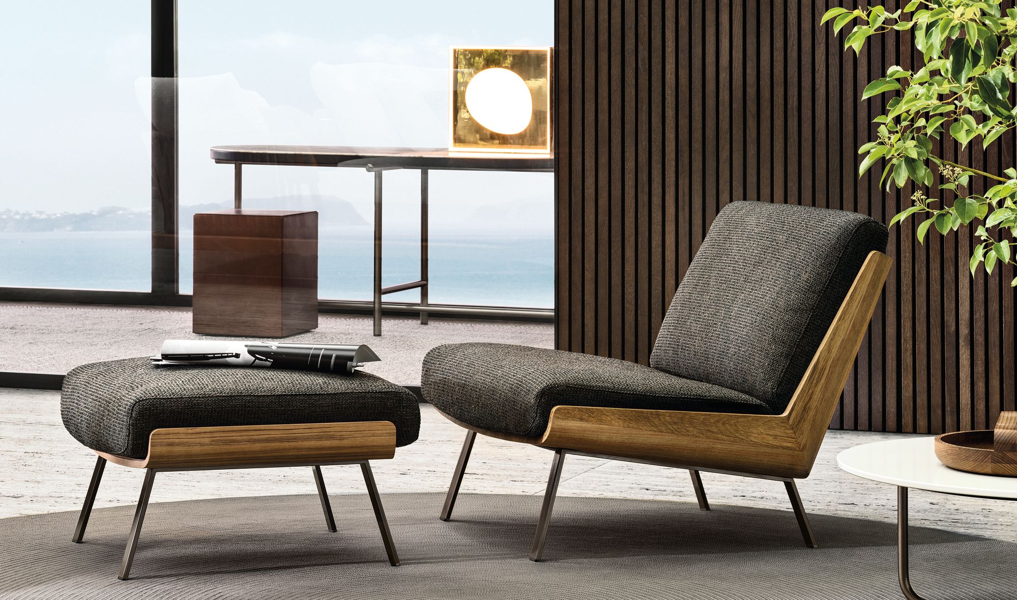 Открытый стул с тиковым корпусом Minotti Daiki Outdoor ARCH-00015701 - Вид №1