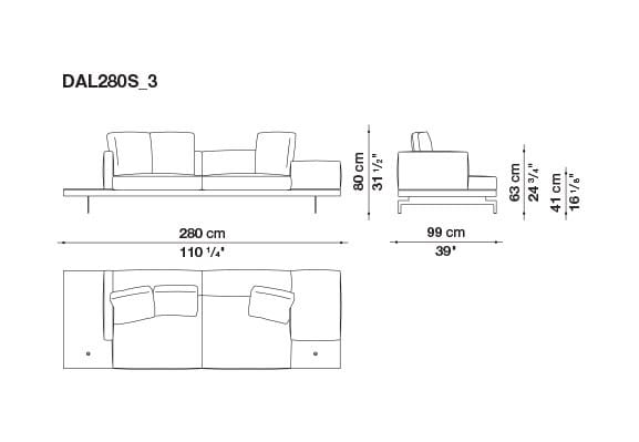 3-местный тканевый диван с полуостровом B&B Italia док ARCH-00061121 - Вид №194
