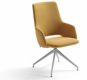 Artifort Мягкое кресло на козелке из ткани с подлокотниками Jima