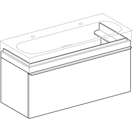 500.556.JI.1 Шкафчик для раковины Geberit Citterio, с одним выдвижным ящиком Geberit  - Вид №14