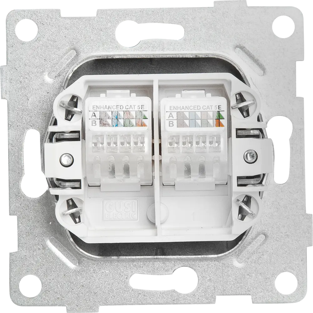 GUSI Electric — Двойная компьютерная розетка RJ45 в цвете графит 83864452 Ugra STLM-0045230 - Вид №2