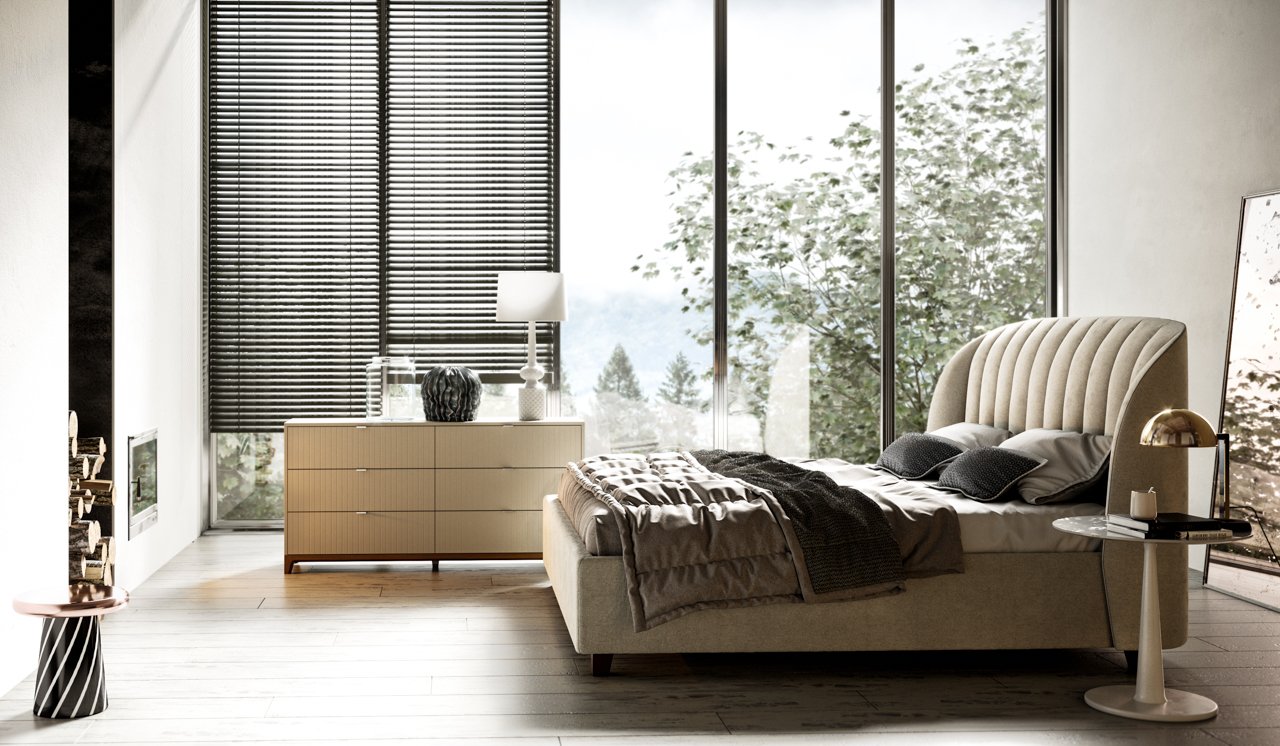 Кровать большая 200х200 TULIP серая THE IDEA ДИЗАЙНЕРСКИЕ 210658 Серый  - Вид №4