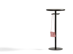 Высокий круглый стальной журнальный столик