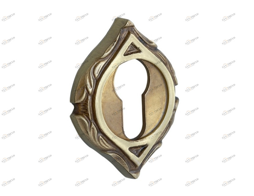 0EY073.000.44 Накладка с каплевидным вырезом европрофиля Мат античная латунь Mestre 