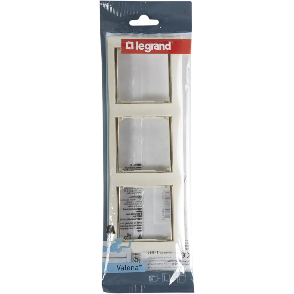 Рамка Legrand Valena Classic: 3 поста в элегантном белом с золотым штрихом 82365944 STLM-0025554 - Вид №4
