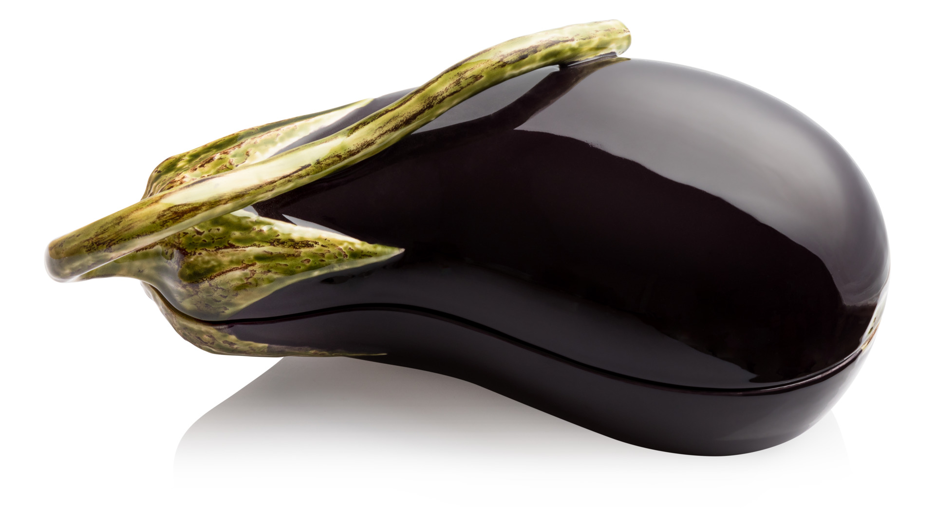 10583845 Bordallo Pinheiro Блюдо для горячего с крышкой Bordallo Pinheiro Баклажан 31,5х17см, керамика Керамика  - Вид №1