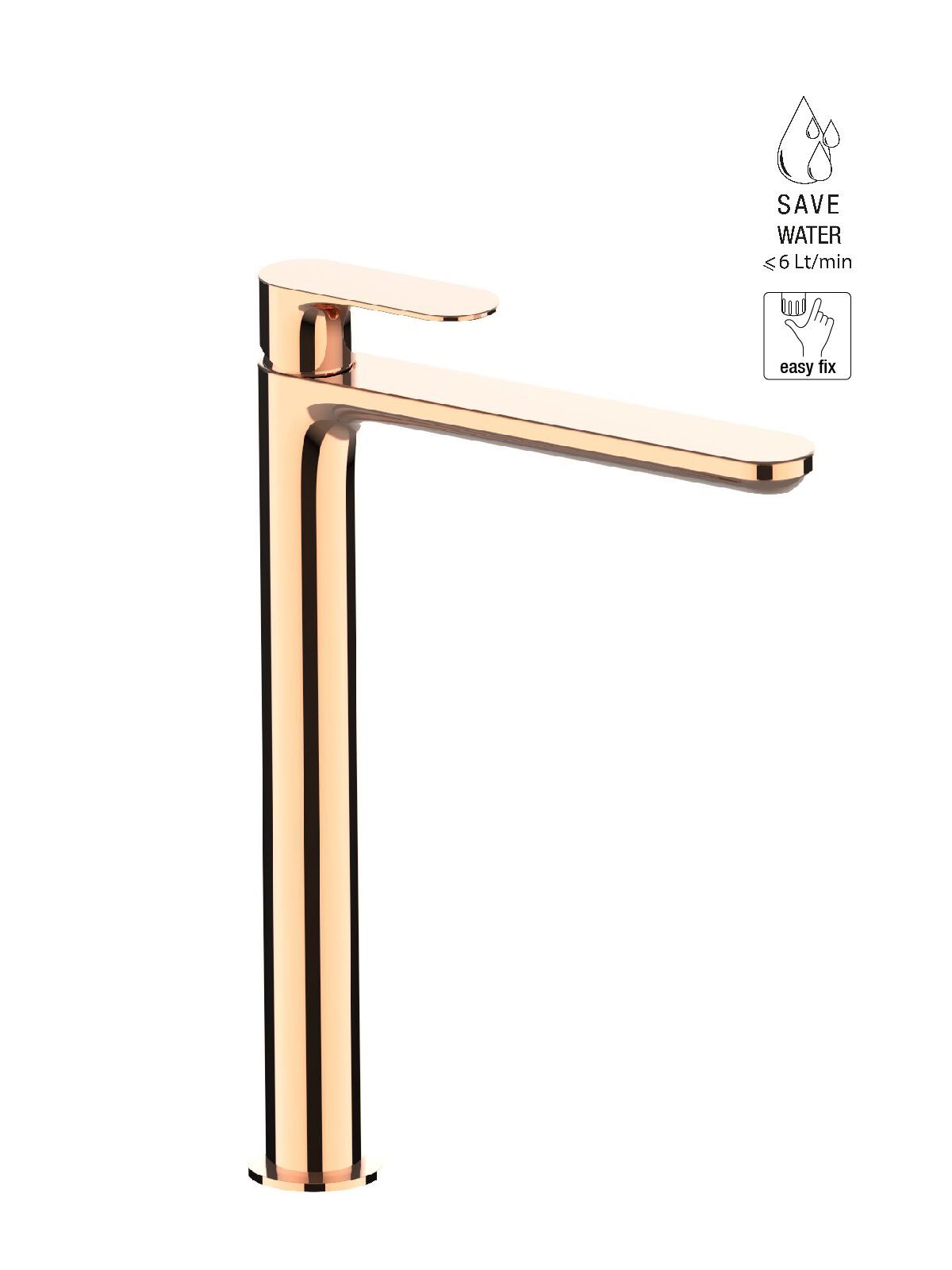 Высокий смеситель для раковины без слива Rubinetterie Frattini Lea ARCH-00096763 - Вид №6