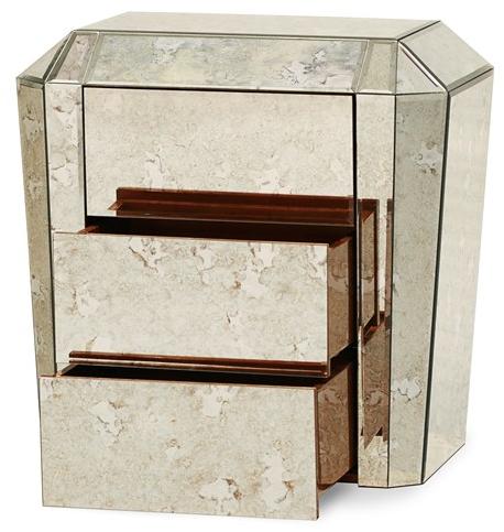 KOKET Прямоугольная прикроватная тумба из зеркального стекла с ящиками Tamara sun-id-1374818 - Вид №1