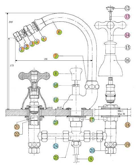 6099200021 Смеситель Bandini Classic Santreyd - Вид №1