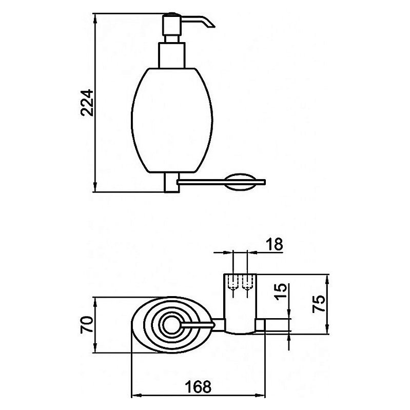 AI500201015 Дозатор для жидкого мыла Webert Aria - Вид №1