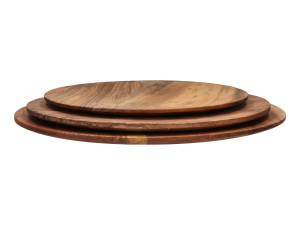 Круглая тарелка из акации