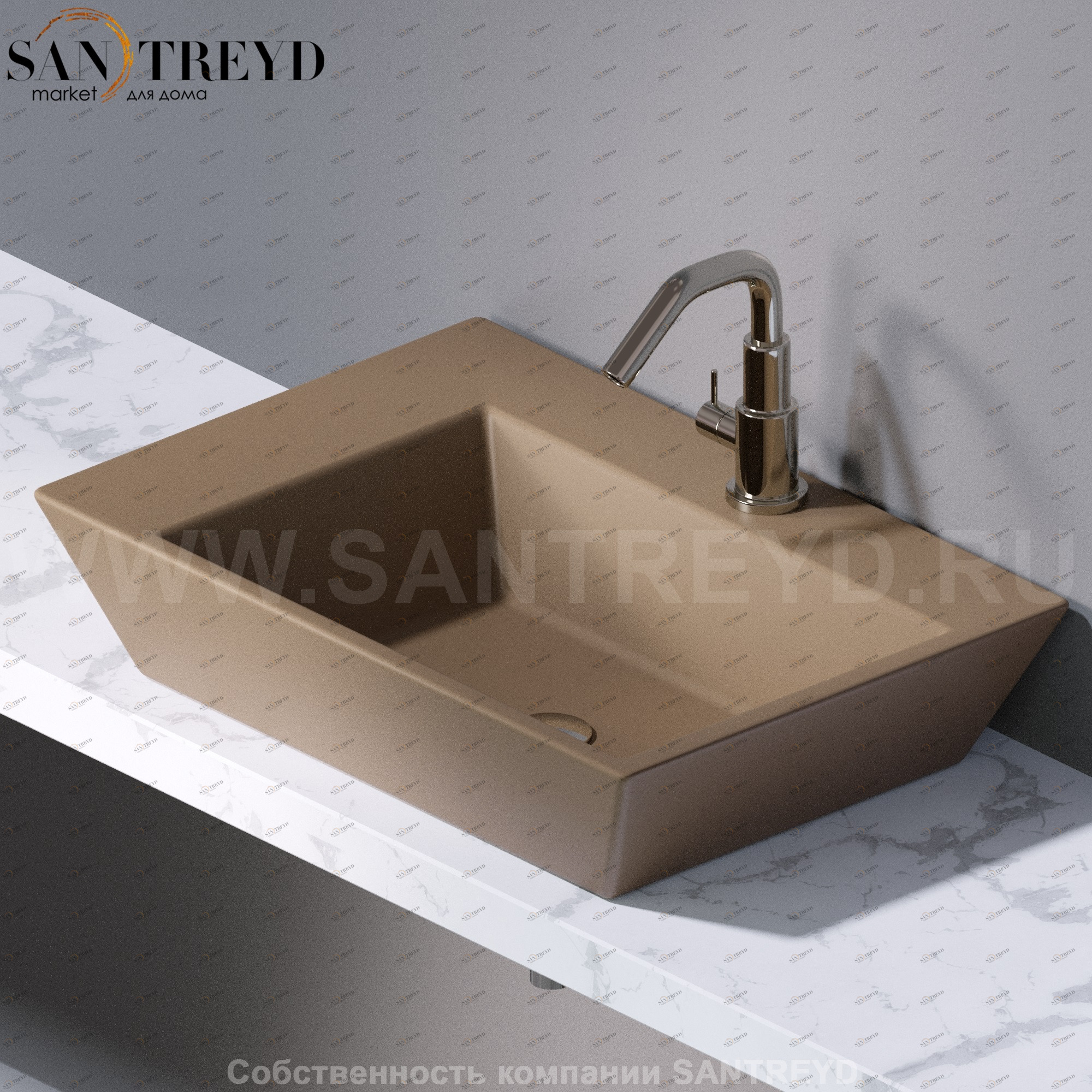 L291132 Подвесная раковина настенная прямоугольная A. e T. Italia PRISMA AeT ITALIA