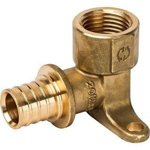 Угольник с креплением 20x1/2" аксиальный для труб из сшитого полиэтилена STOUT