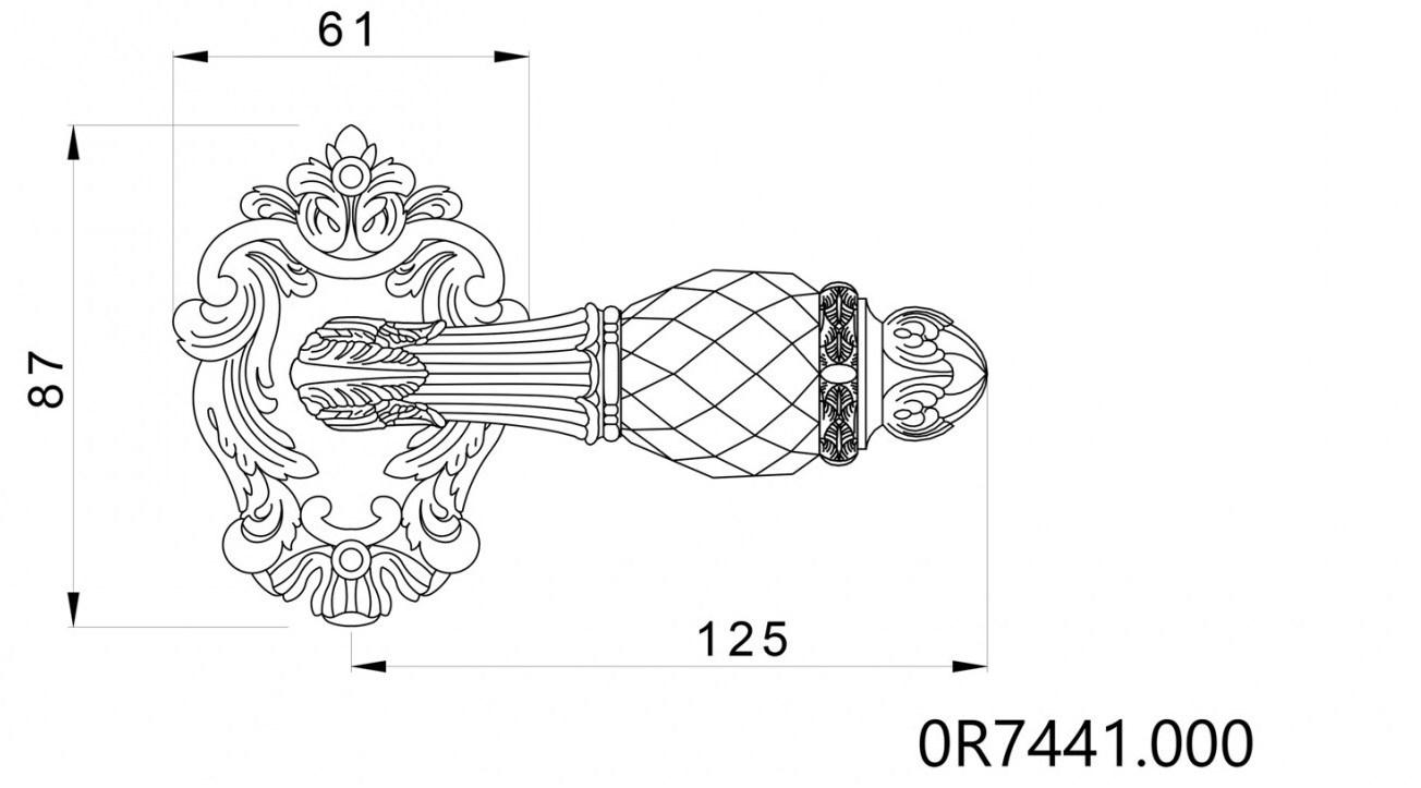 Bronces Mestre Хромированная ручка с кристаллами swarovski® на розе Treasure sun-id-1410290 - Вид №1