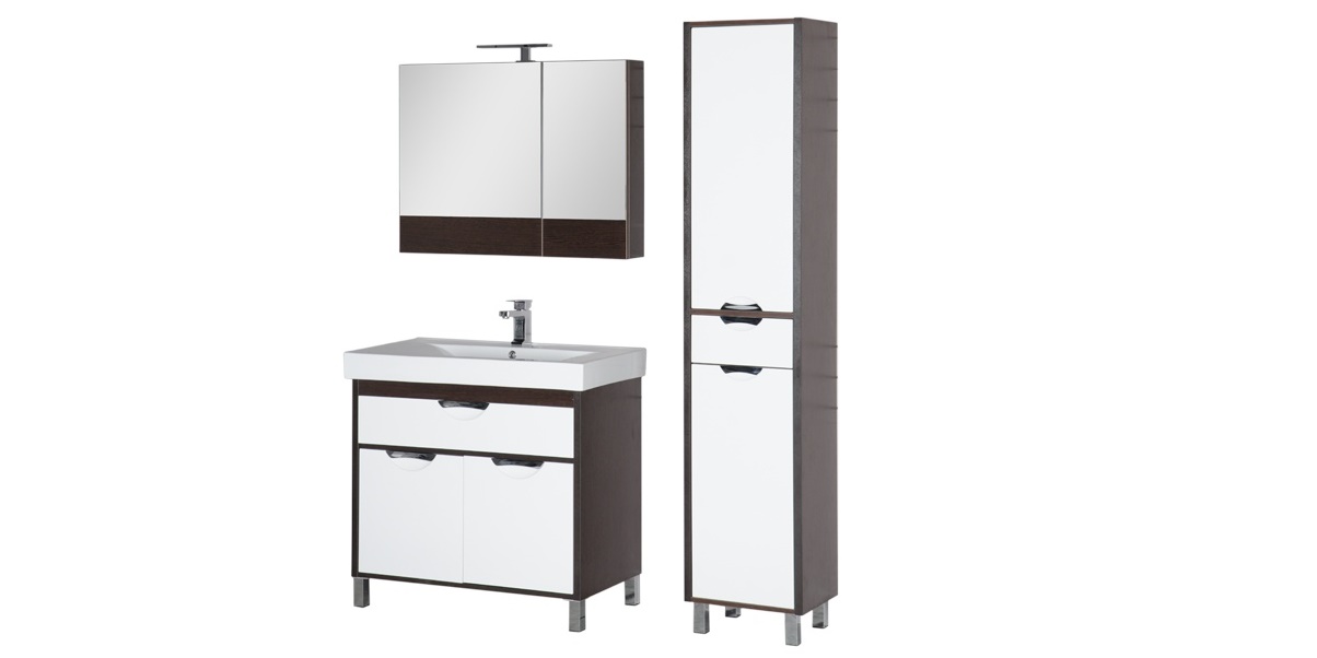 Комплект мебели Aquanet Гретта 90 венге (камерино) 00172720 - Вид №1