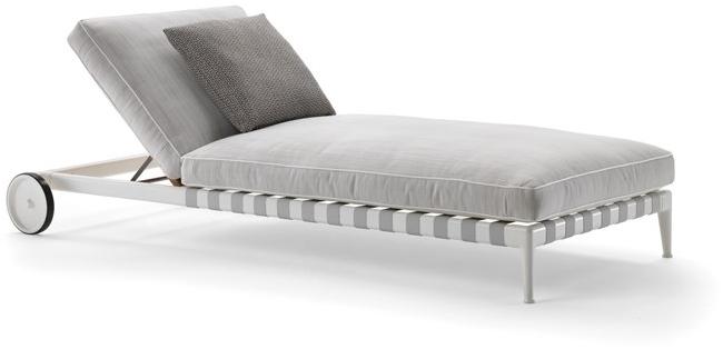 Flexform Тканевый садовый лежак на колесиках Atlante sun-id-1513930 - Вид №2