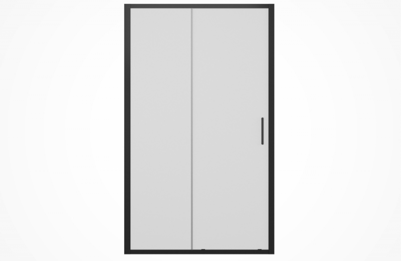Душевая дверь в нишу одна раздвижная дверь BLACKLINE BD120.4101B bravat  - Вид №3