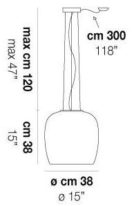 Vetreria Vistosi Подвесной светильник из стекла Implode sun-id-1387999 - Вид №3