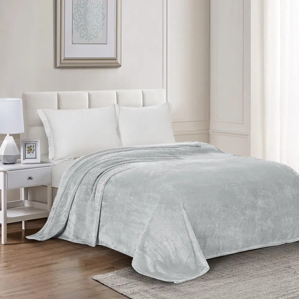 Плед First 140x200 см микрофибра цвет серый СТОЛИЦА ТЕКСТИЛЯ STLM-2001303 - Вид №4