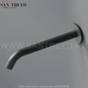 Настенный смеситель 25 см MET025E FEZ для раковины черный матовый