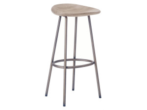 Высокий барный стул из стали и дерева