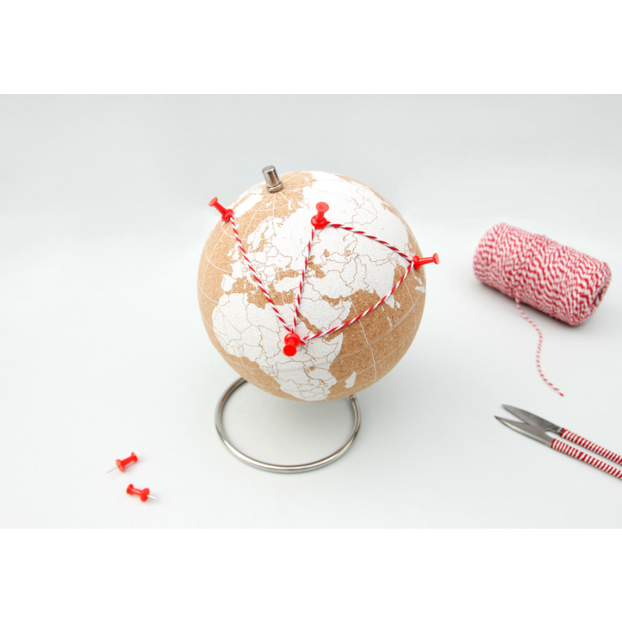 SK CORKGLOBE6 Глобус cork globe, белый, D14 см Suck UK  - Вид №6