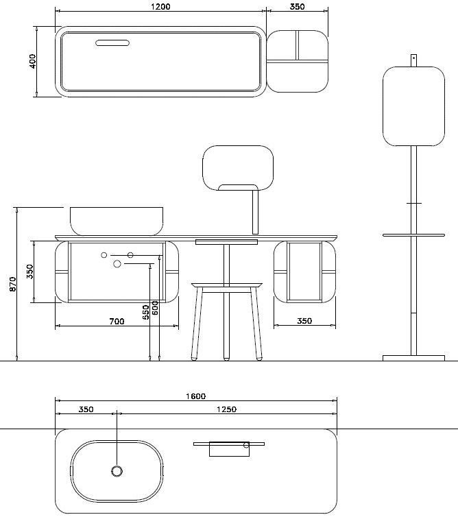 NOVELLO Полная мебель для ванной Oblon sun-id-1344567 - Вид №55