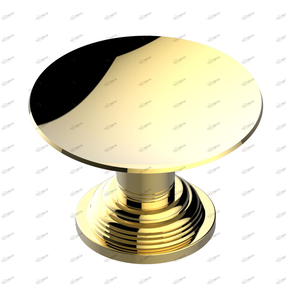 U9F-544 Мыльница на подставке, диаметр : 100 мм Thg-paris West coast с ручками-рукоятками с чёрным ониксом Покрытие PVD золотистый цвет U9F-544 CAT.F