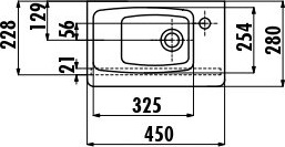 MY045-00CB00E-0000 Раковина MY045 мебельная (45см) Creavit  - Вид №2