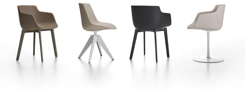 MDF Italia Поворотное кожаное кресло с подлокотниками Flow sun-id-1492309 - Вид №4